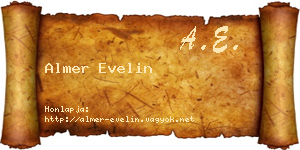 Almer Evelin névjegykártya